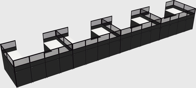 U-shaped cubicle