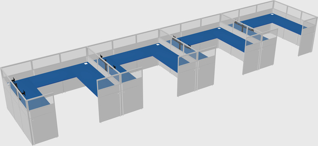 U-shaped cubicle