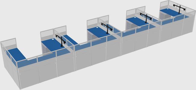 U-shaped cubicle