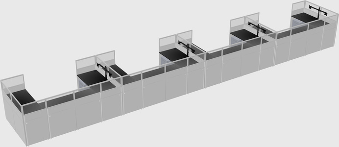 U-shaped cubicle