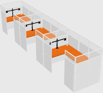 U-shaped cubicle