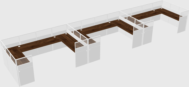 U-shaped cubicle