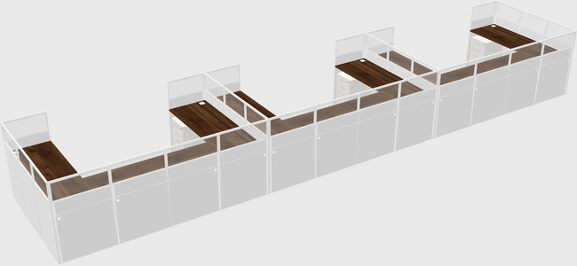 U-shaped cubicle