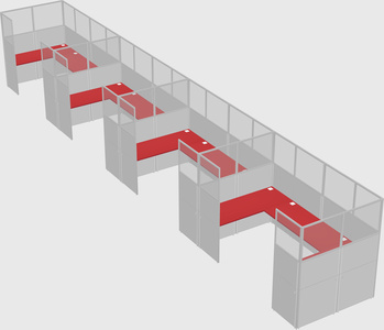 U-shaped cubicle