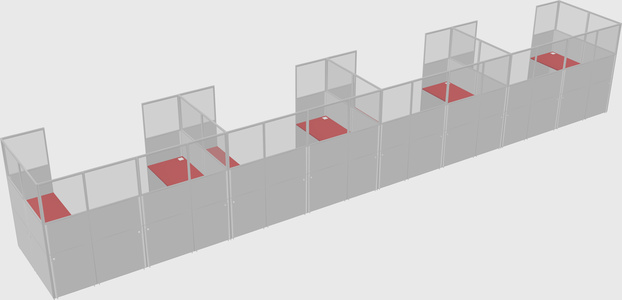 U-shaped cubicle