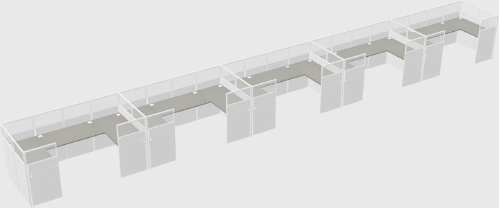 U-shaped cubicle