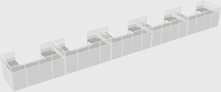 U-shaped cubicle