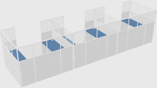 U-shaped cubicle