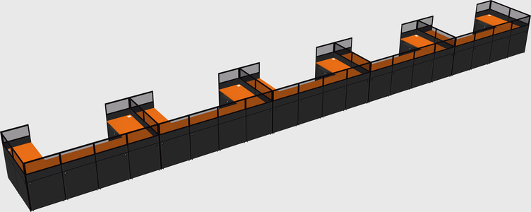 U-shaped cubicle