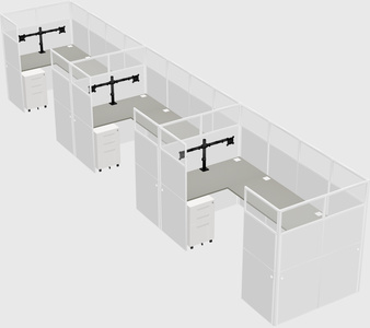 U-shaped cubicle