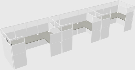 U-shaped cubicle