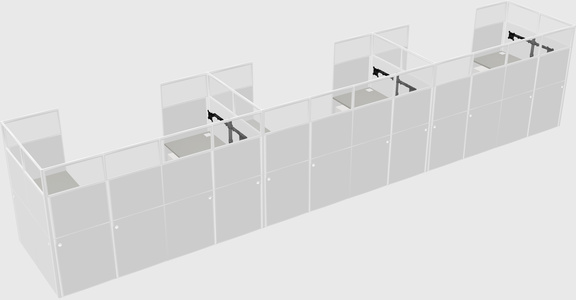 U-shaped cubicle