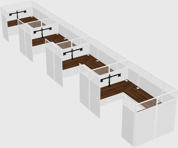 U-shaped cubicle