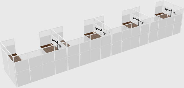 U-shaped cubicle
