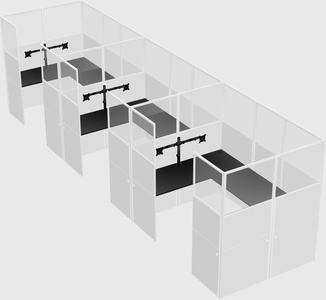 U-shaped cubicle
