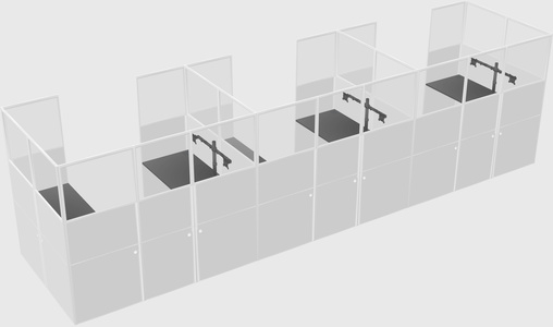 U-shaped cubicle