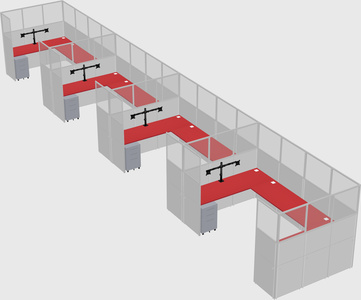 U-shaped cubicle