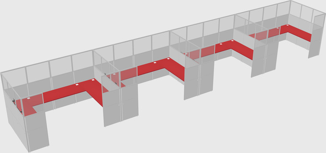 U-shaped cubicle