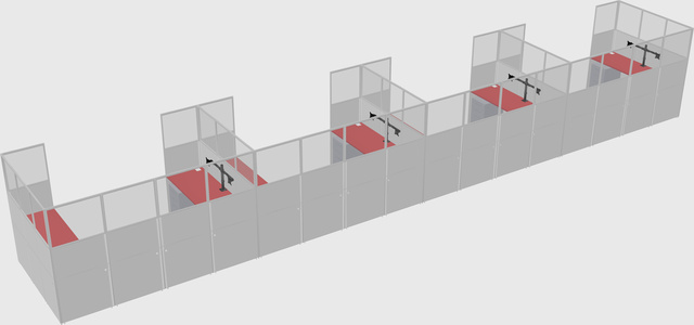 U-shaped cubicle