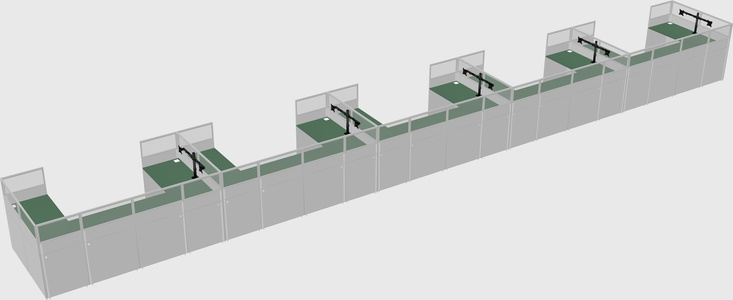U-shaped cubicle
