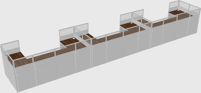 U-shaped cubicle