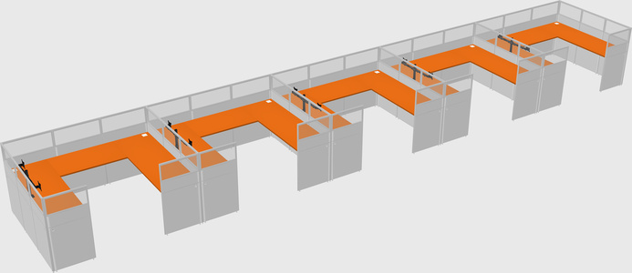 Cabine en u