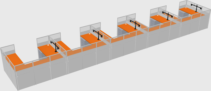 Cabine en u