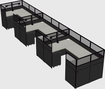 U-shaped cubicle