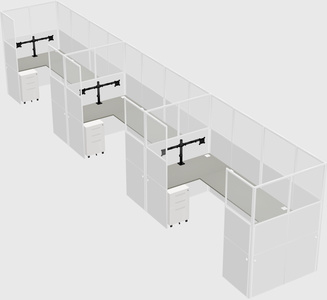 U-shaped cubicle