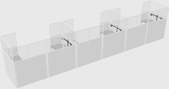 U-shaped cubicle