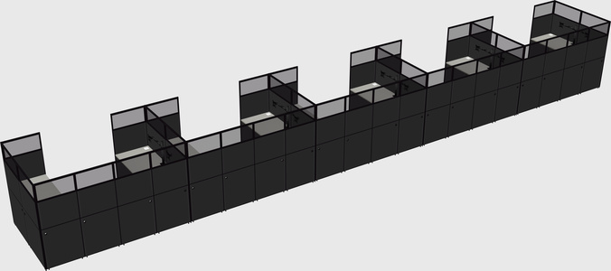 U-shaped cubicle