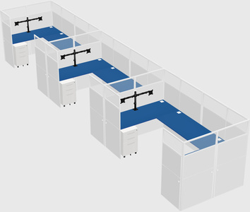 U-shaped cubicle