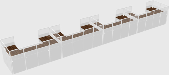 U-shaped cubicle