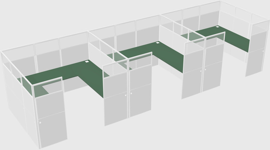 U-shaped cubicle