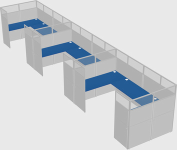 U-shaped cubicle