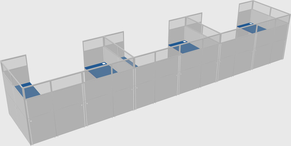 U-shaped cubicle