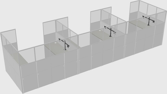 U-shaped cubicle