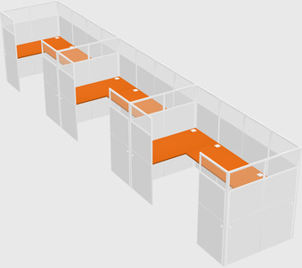 U-shaped cubicle