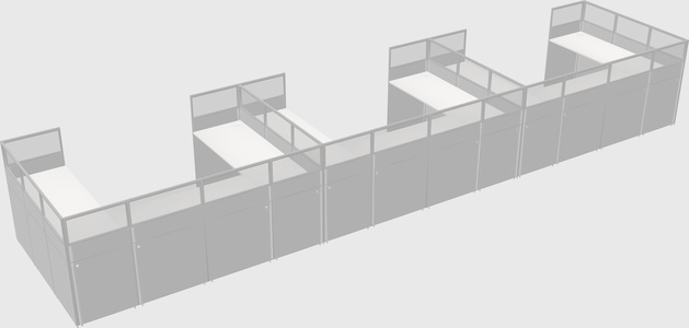U-shaped cubicle
