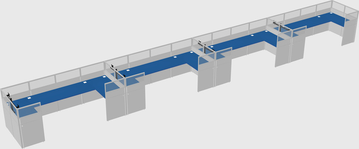 U-shaped cubicle
