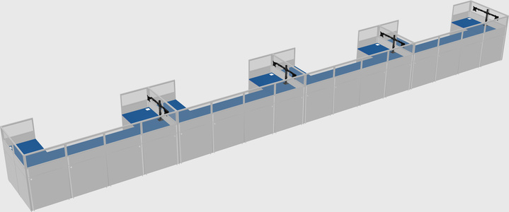 U-shaped cubicle
