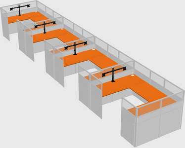 U-shaped cubicle