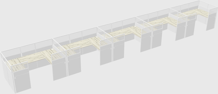 Cabine en u