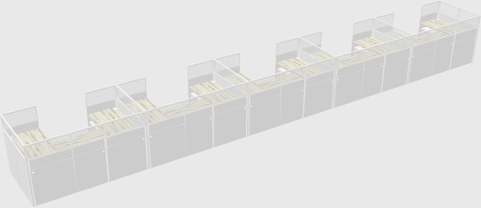Cabine en u