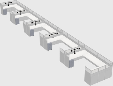 U-shaped cubicle