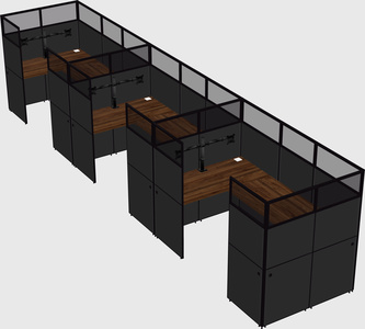 U-shaped cubicle
