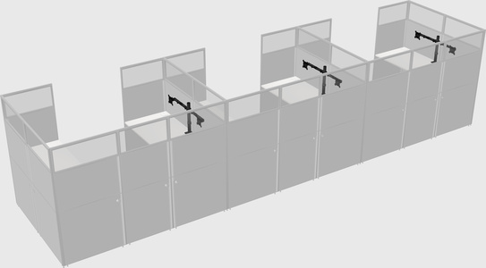 U-shaped cubicle