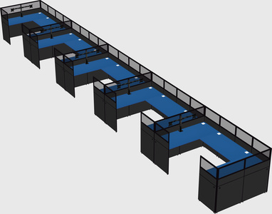 U-shaped cubicle