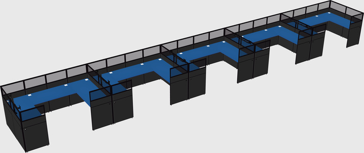 U-shaped cubicle