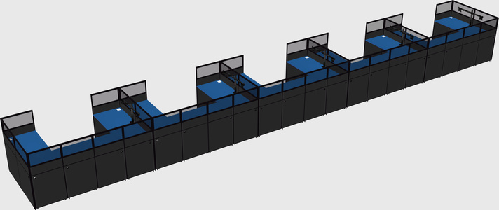 U-shaped cubicle